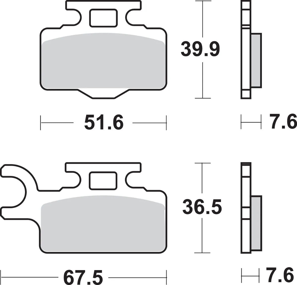 Sbs Si Offroad Sintered Brake Pads - Front