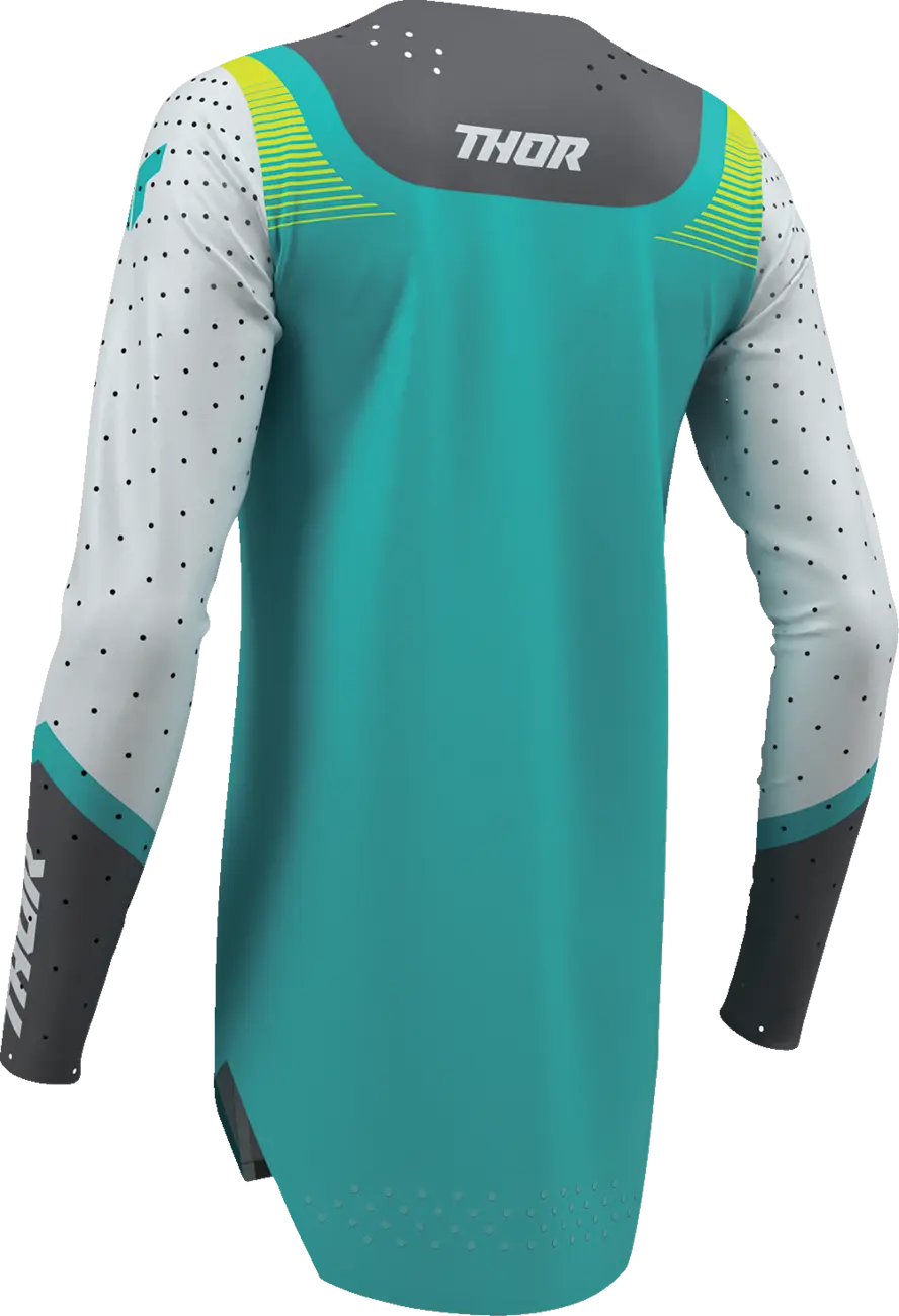 Thor Women's Sportmode Velocity Jersey - Gray/White/Aqua/Fluorescent Yellow