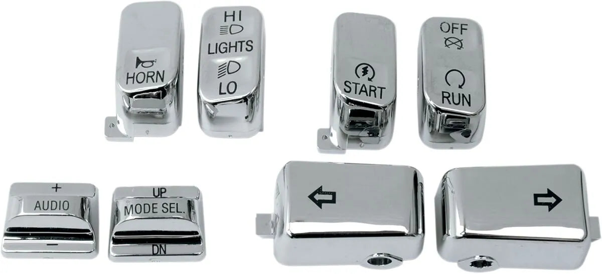 Drag Specialties Chrome Switch Cap Kit For Handlebars