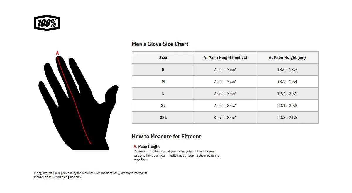 100% Langdale Gloves - Blue/White/Yellow/Light Brown