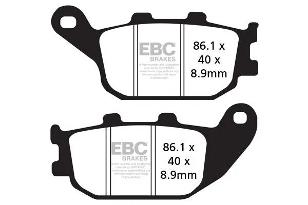 Ebc Sfa-hh Series Sintered Brake Pads For Scooters - Rear