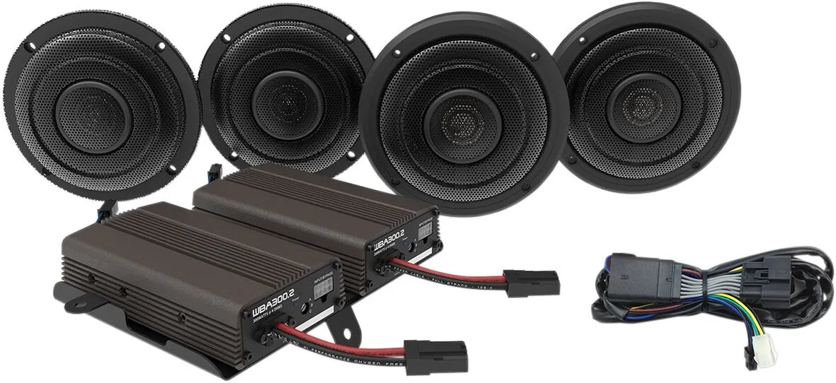 Wild Boar Audio Front & Rear Speaker Kit With 600w Amp