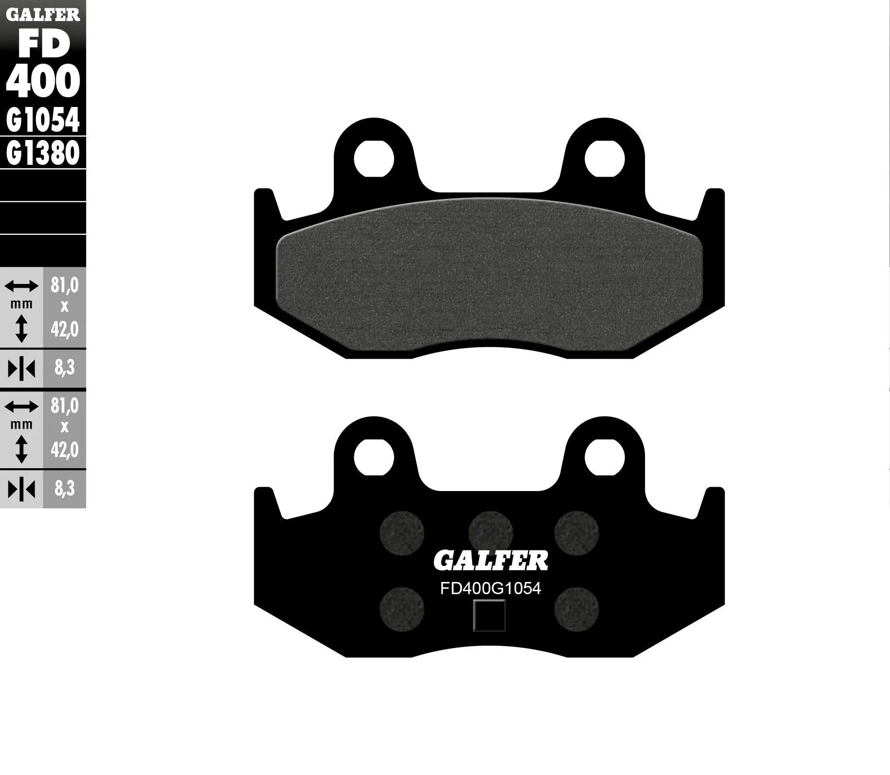 Galfer Semi-metallic Brake Pads For Oem Replacement