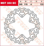 Trw Ec Cross Design Brake Rotor - Rear