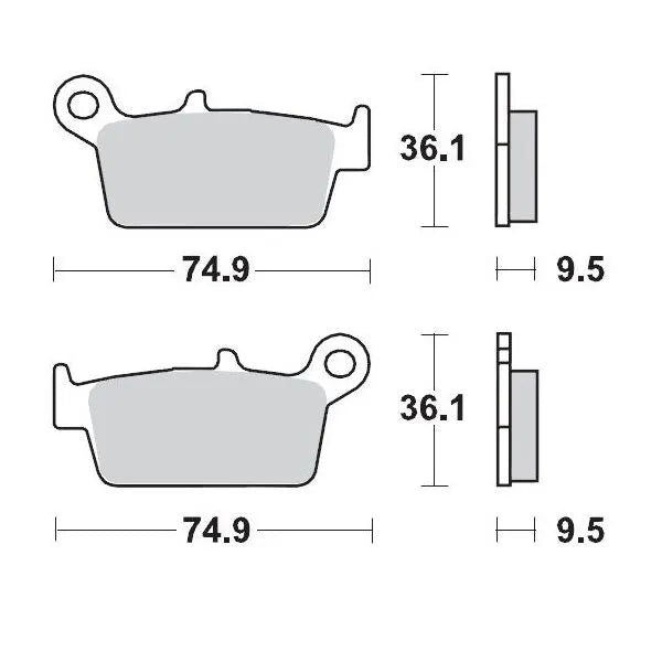 Moto-master Racing Brake Pads Offroad - Sintered Metal - Rear