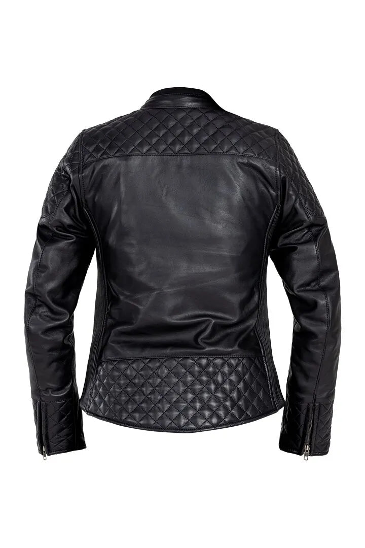 John Doe Women's Adina Leather Motorcycle Jacket - Black