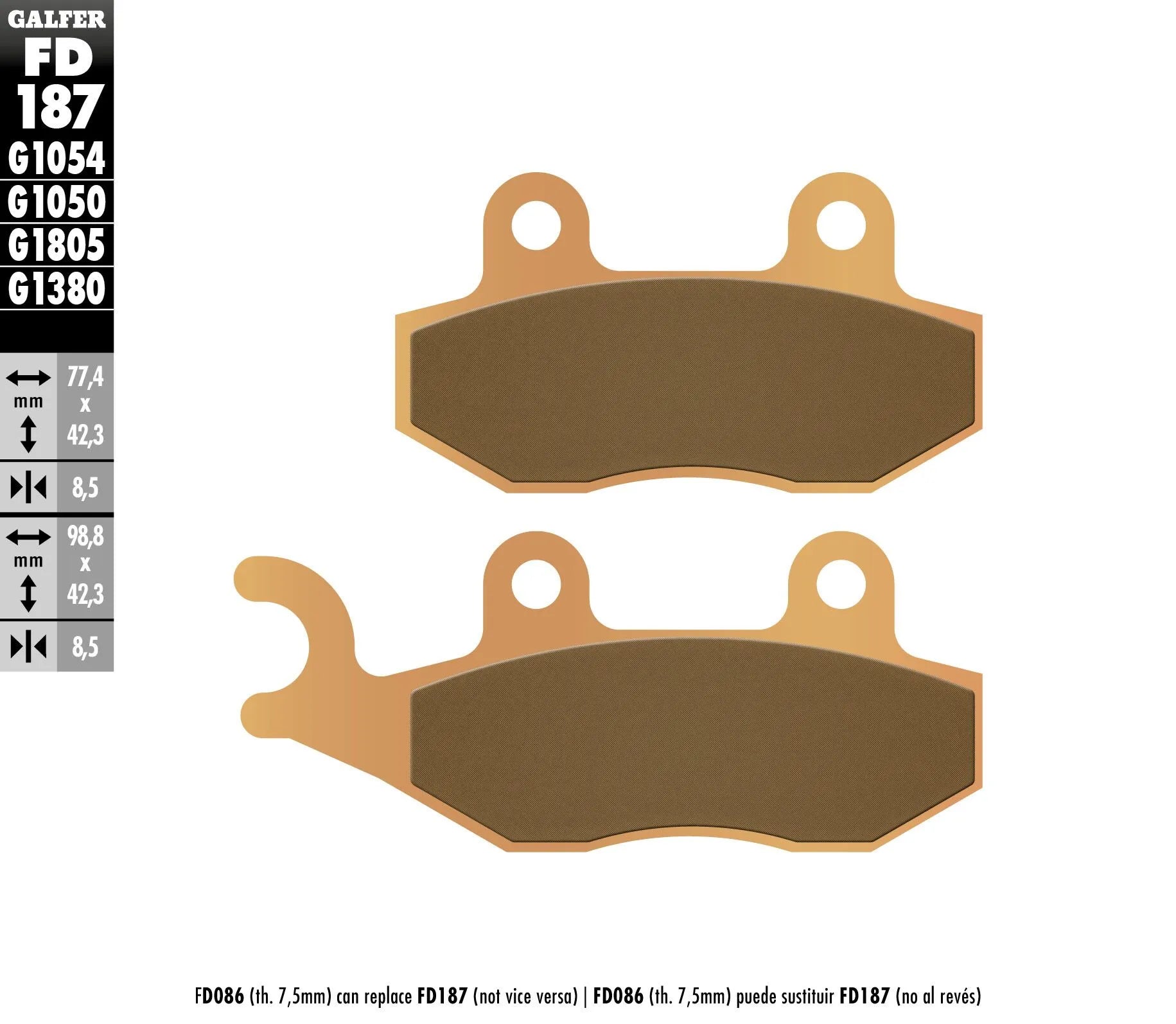 Galfer Hh Sintered Brake Pads - High Performance - Front & Rear