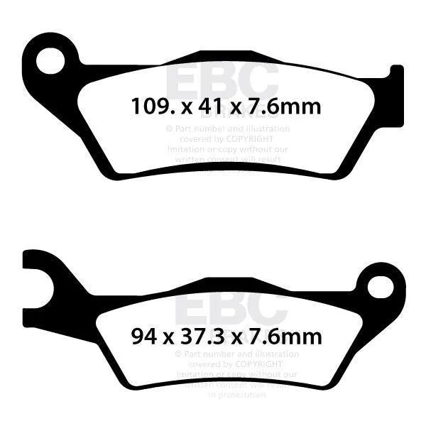 Ebc Sfa Series Organic Scooter Brake Pads - Front