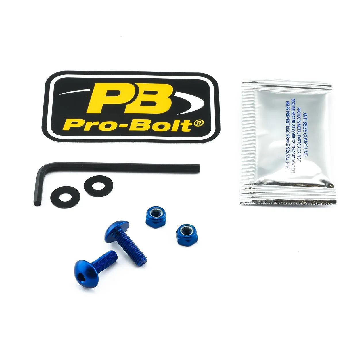Pro Bolt Aluminium License Plate Bolt Kit - Blue