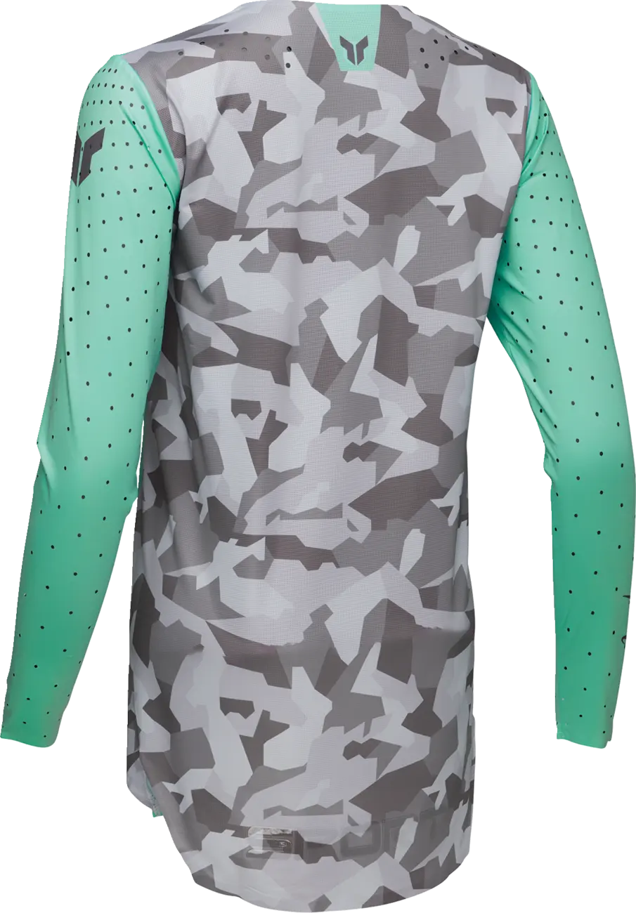 Thor Women's Sportmode Shadow Jersey - Green/Teal/Camo Gray