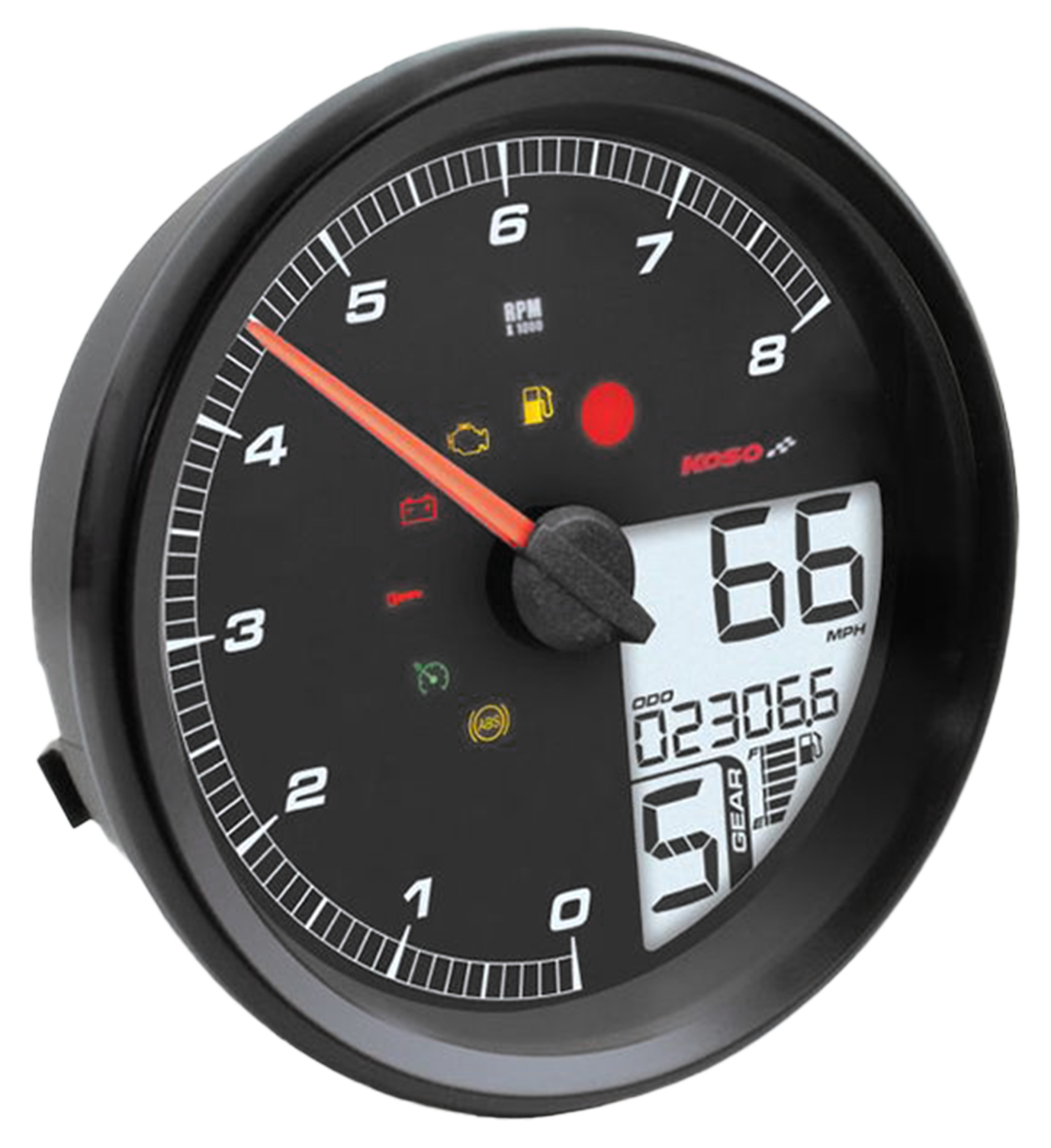 Koso HD-05 Fat Bob Style Gauge for Softail and Road King – Gauges & Dashes