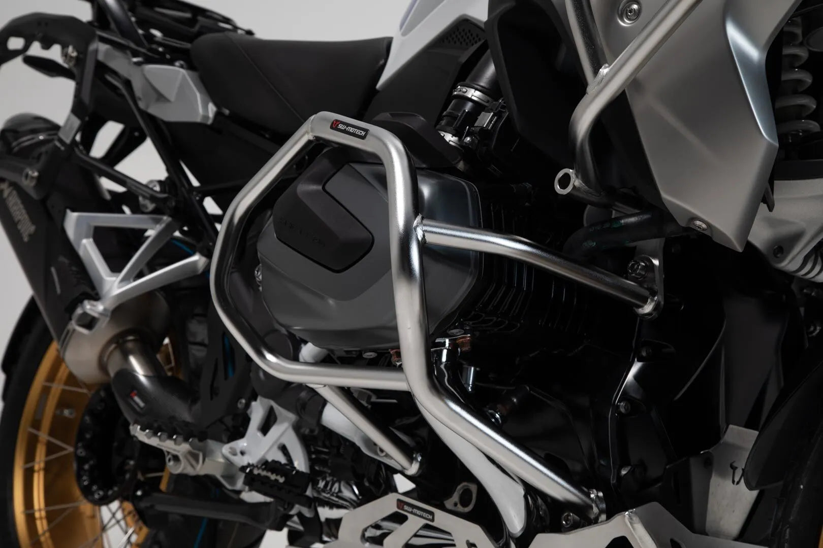 Sw-motech Crash Bar Lower Guard In Silver Steel
