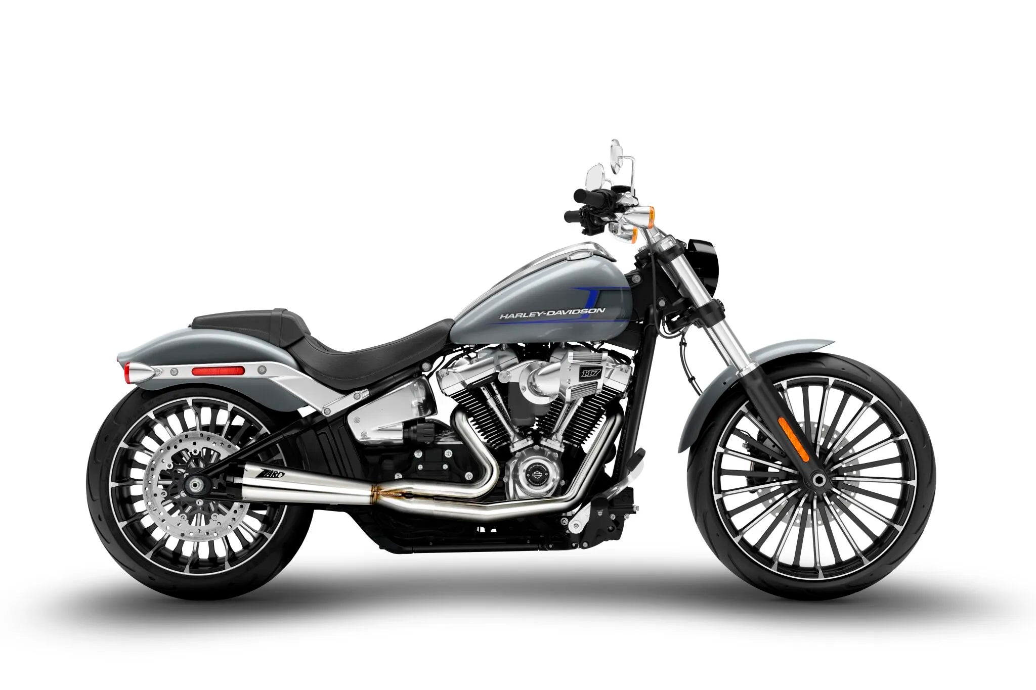 Zard Full Exhaust System 2:1 For H-d Softails (Polished) - ECE Street Legal & Approved - ECE Street Legal Approved