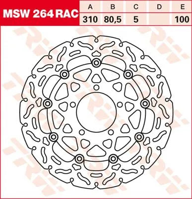 Trw Contoured Floating Brake Rotor For Sport/touring Bikes - Front