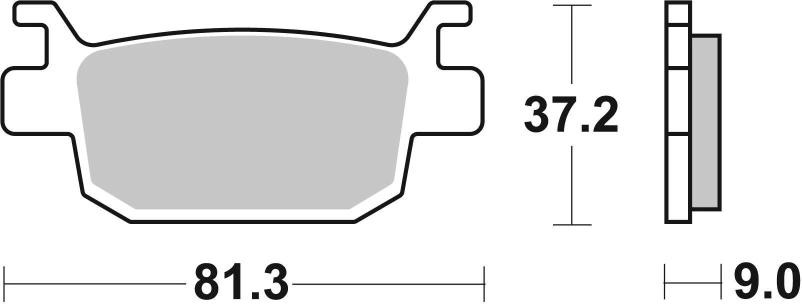 Sbs Ms Scooter Maxi Sintered Brake Pads - Rear