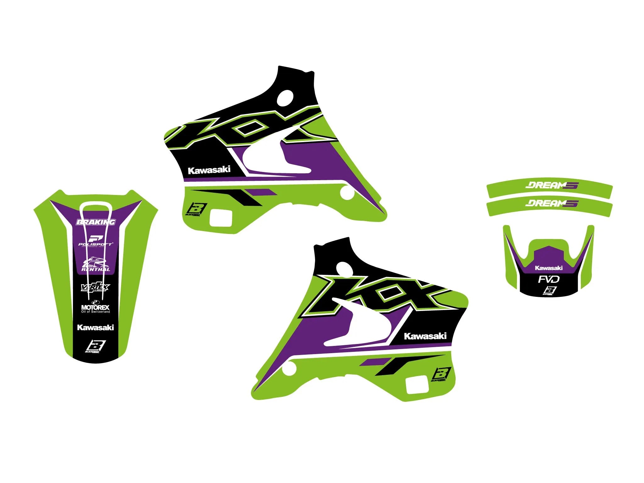 Blackbird Racing Dream 5 Graphic Kit For Kawasaki