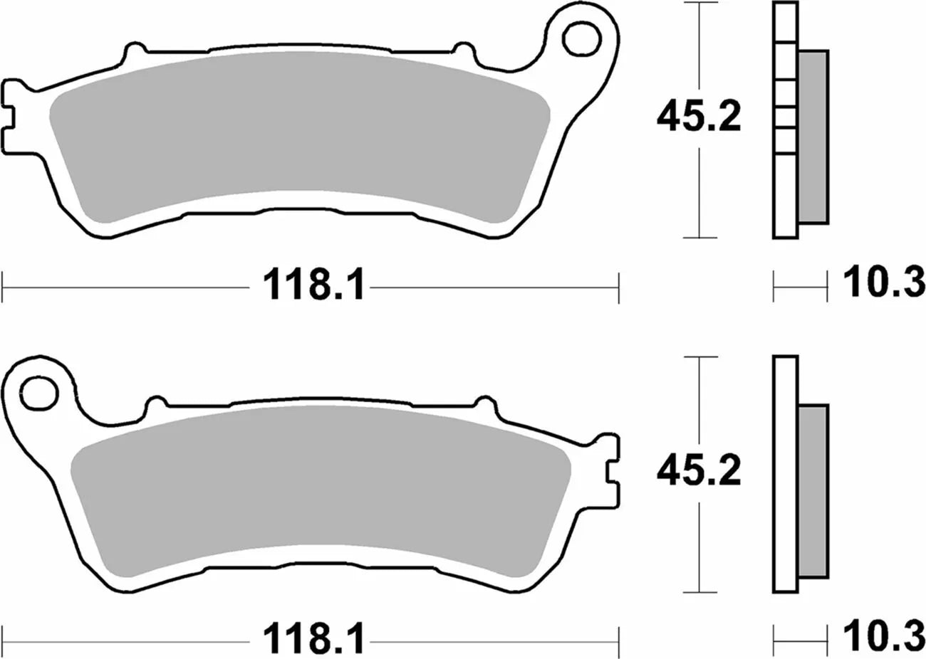 Sbs Sintered Brake Pads - High Thermal Stability - Rear