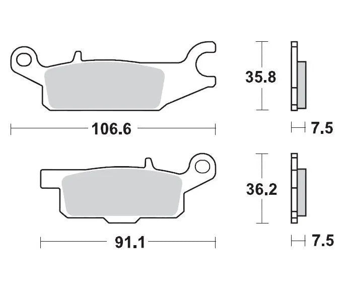 Moto-master Racing Sintered Brake Pads For Atv - Front
