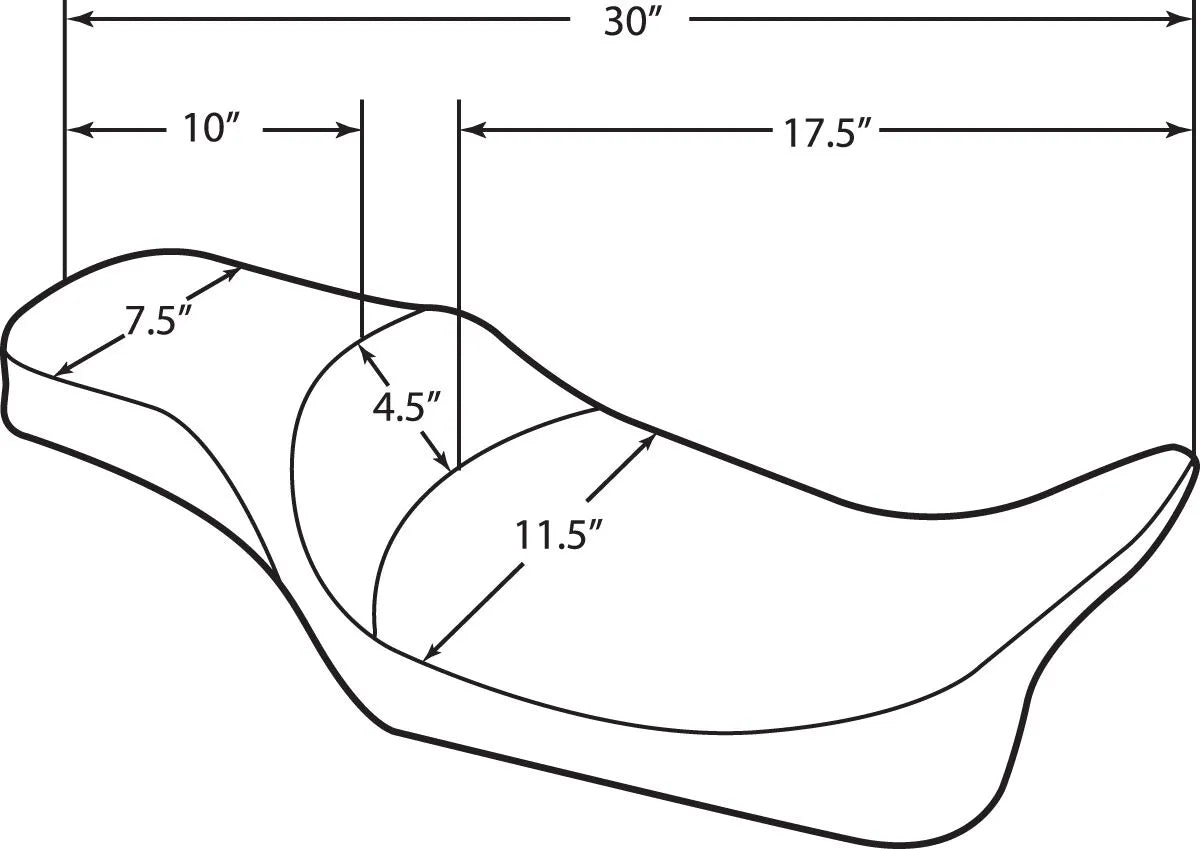 Drag Specialties Extended Reach 2-up Predator Seat - For Harley Davidson