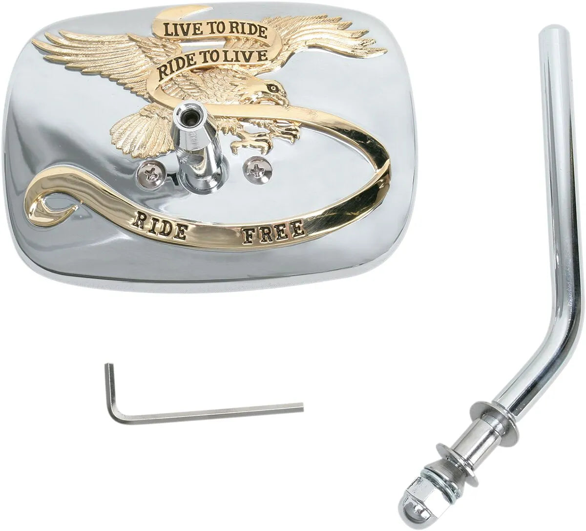 Emgo "Live To Ride" Mirror - 1" Bar