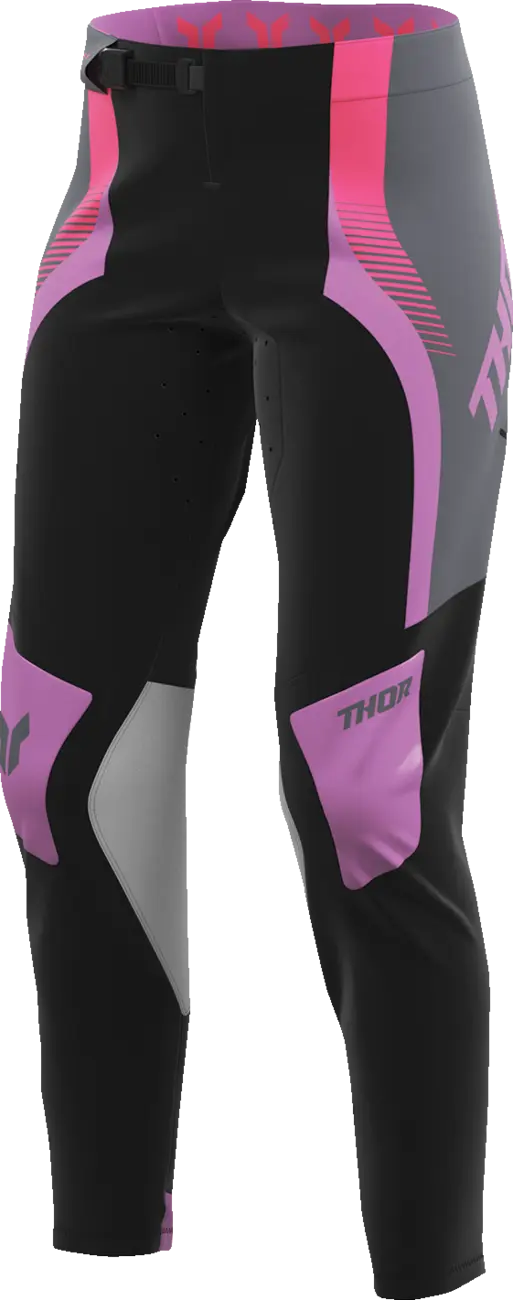 Thor Women's Sportmode Velocity Pants - Black/Dark Gray/Pink/Purple