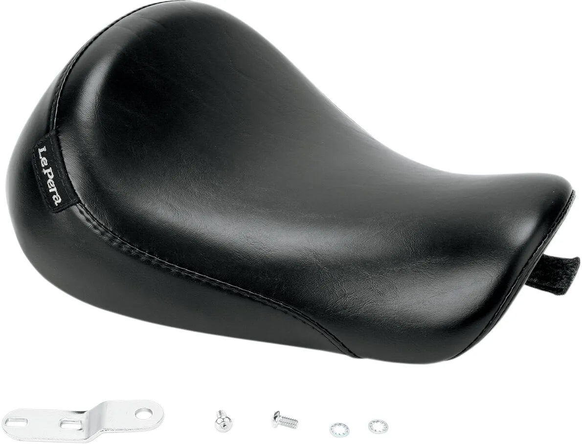 Le Pera Silhouette Solo Seat - Black Vinyl - For Harley Davidson