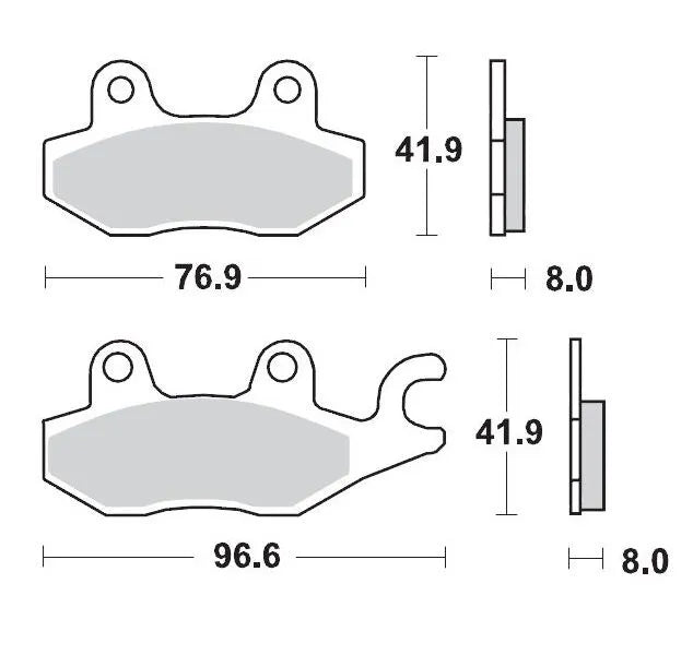 Moto-master Racing Brake Pads For Atv - Front & Rear