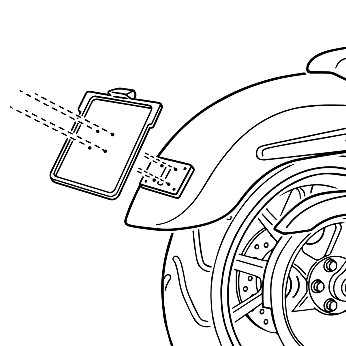 Heinz Bikes License Plate Mount For 99-17 Hd Models