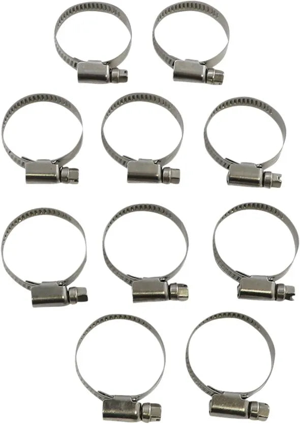 Parts Unlimited Embossed Stainless Steel Hose Clamps 3/4"-1-1/4"