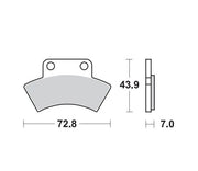 Moto-master Nitro Atv Brake Pads - Sintered Metal - Rear
