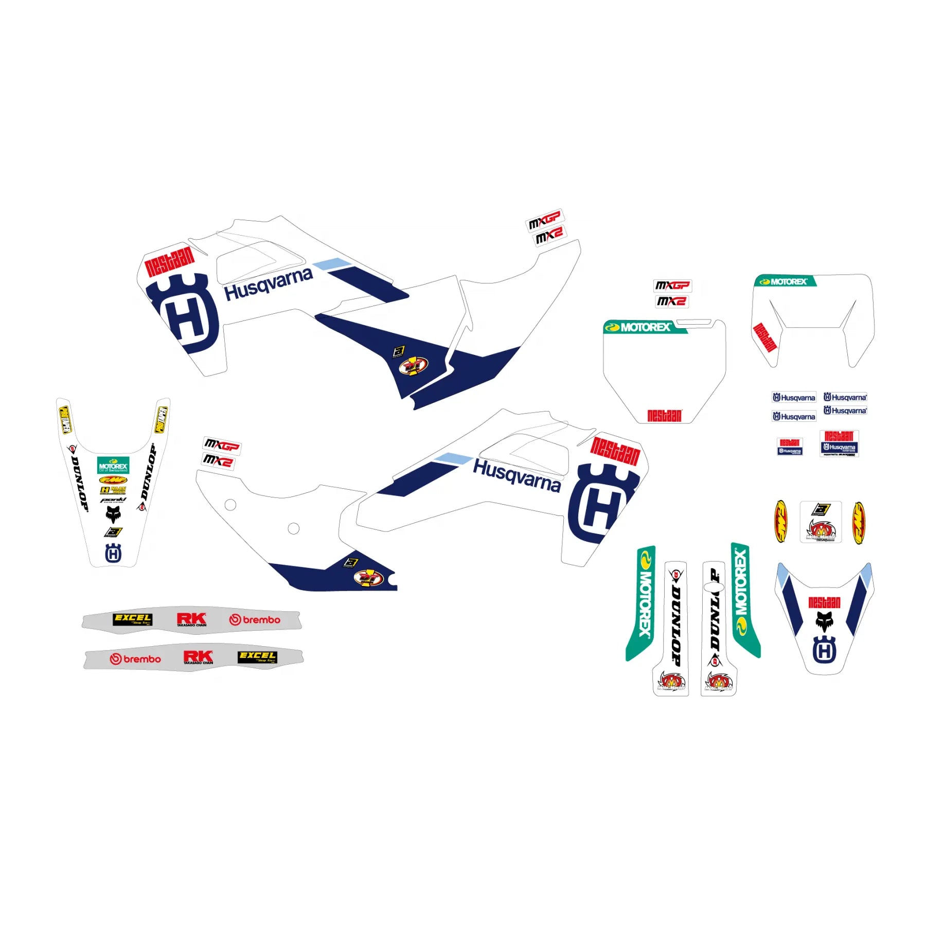 Blackbird Racing Factory Grafik Sticker Kit Complete