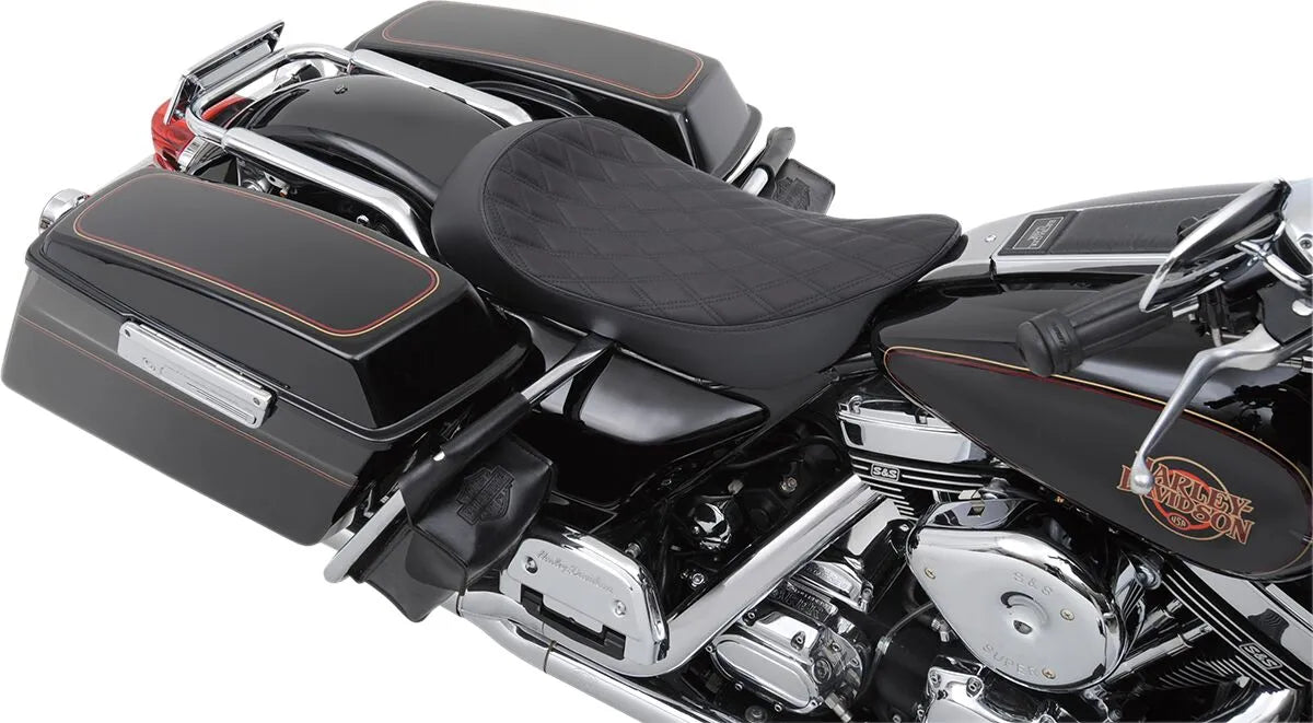 Drag Specialties Low-profile Solo Seat - For Harley Davidson