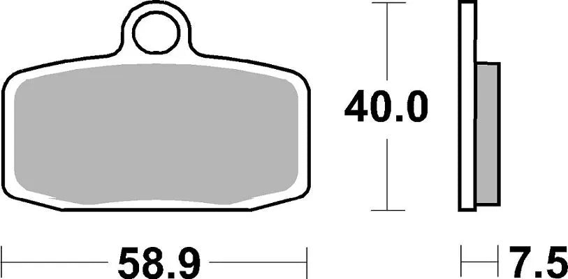Sbs Cs Carbon Brake Pad Set For Motocross - Front