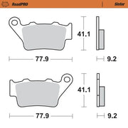 Moto-master Roadpro Sinter Brake Pad Rear - Rear