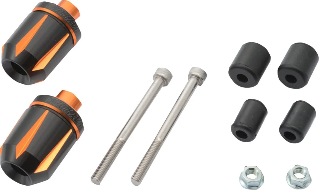 Daytona Tkm-2 Handlebar End - Black & Orange Anodized