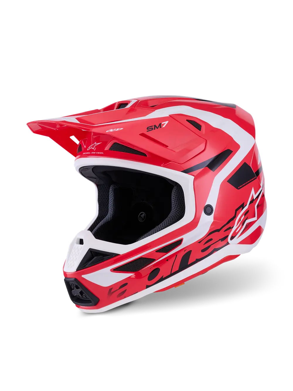 Alpinestars S-m7 Deed Helmet - Mx, Off-road - Red/black/white