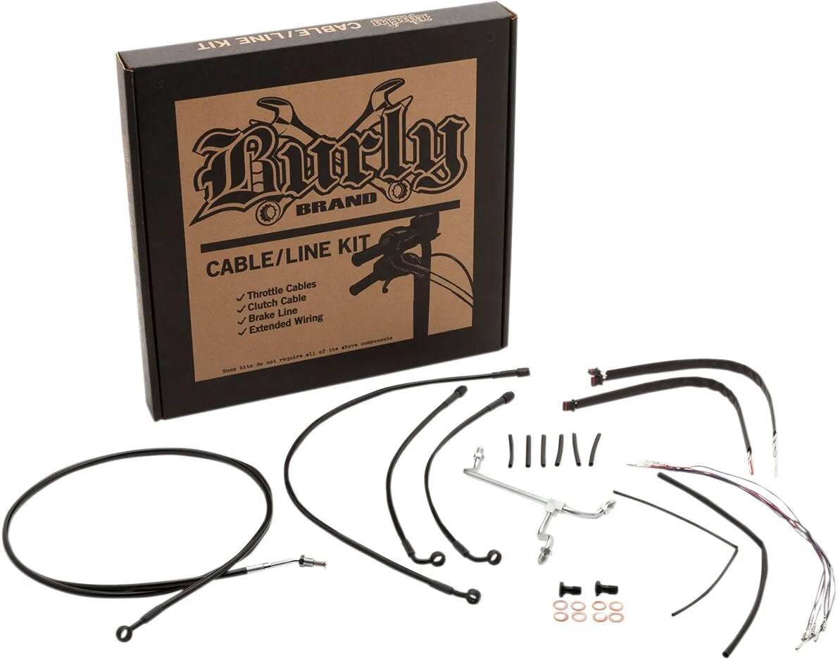BURLY BRAND Complete Handlebar Cable/Line Kit for Ape Hangers