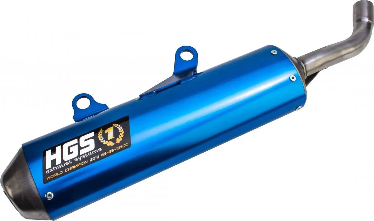 Hgs 2-stroke Silencer Aluminum Blue/silver