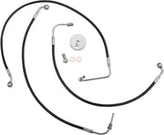 La Choppers Black Braided Brake Line Kit For Ape Hangers