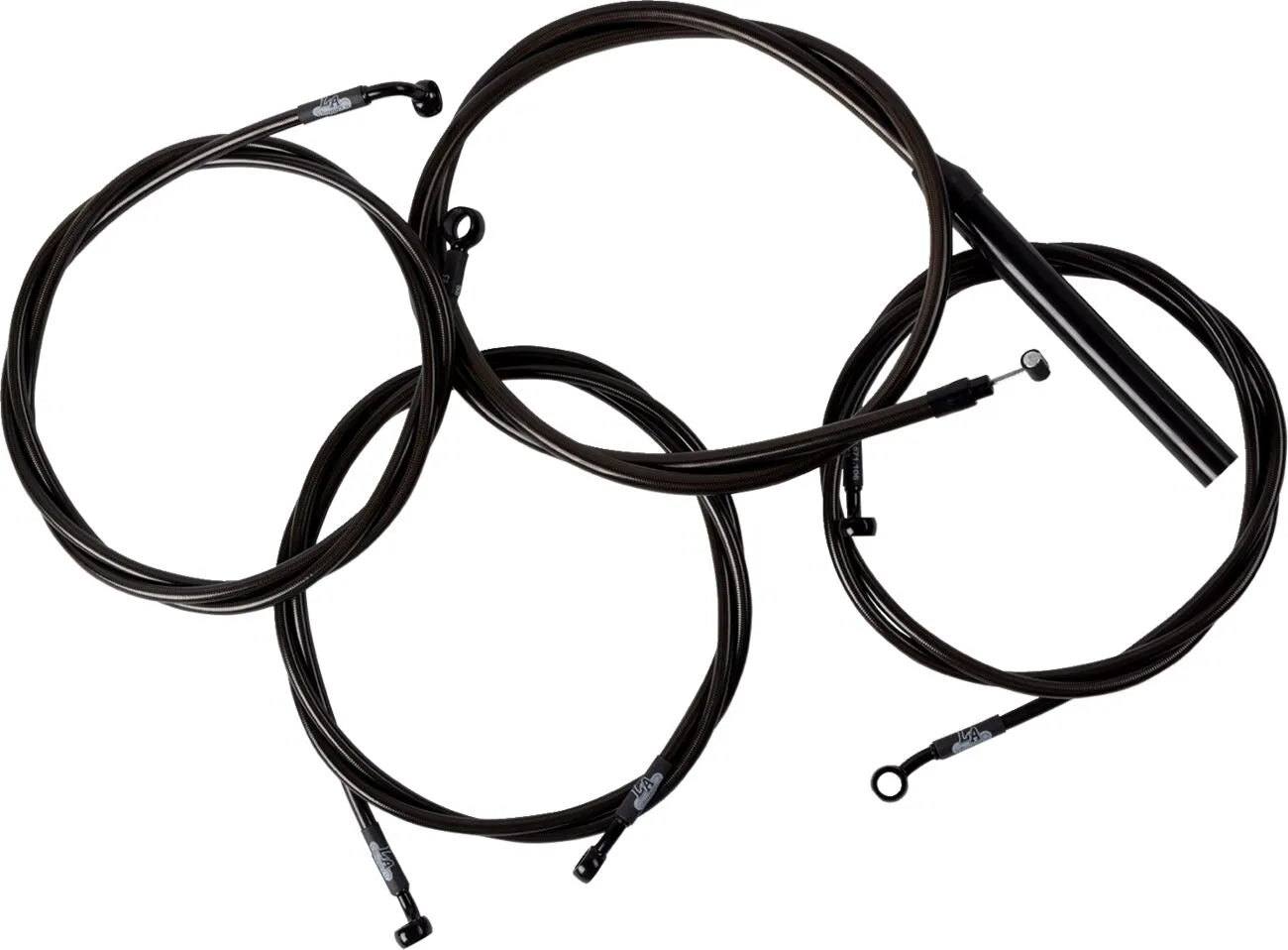 La Choppers Midnight Handlebar Cable/Brake Line Kit for 15"-17"