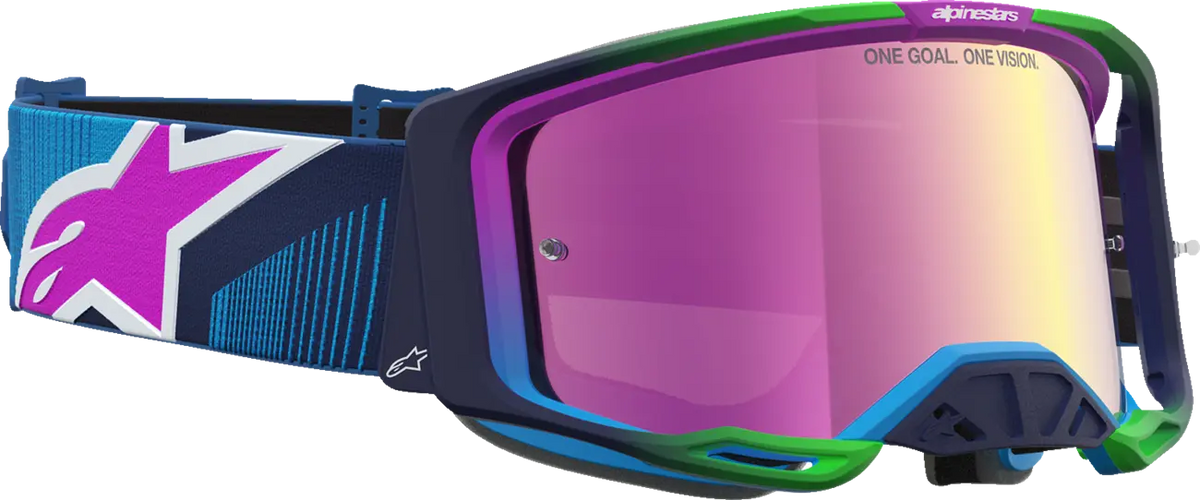 Alpinestars Vision 8 Maven Goggles Blithe Blue Purple Mirror-Pink