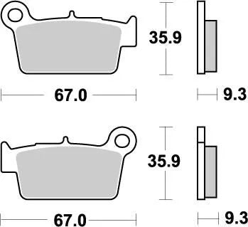 Moto-master Nitro Brake Pads - Sintered Metal - Rear