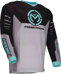 Moose Offroad Qualifier Jersey - Black/Gray/Teal