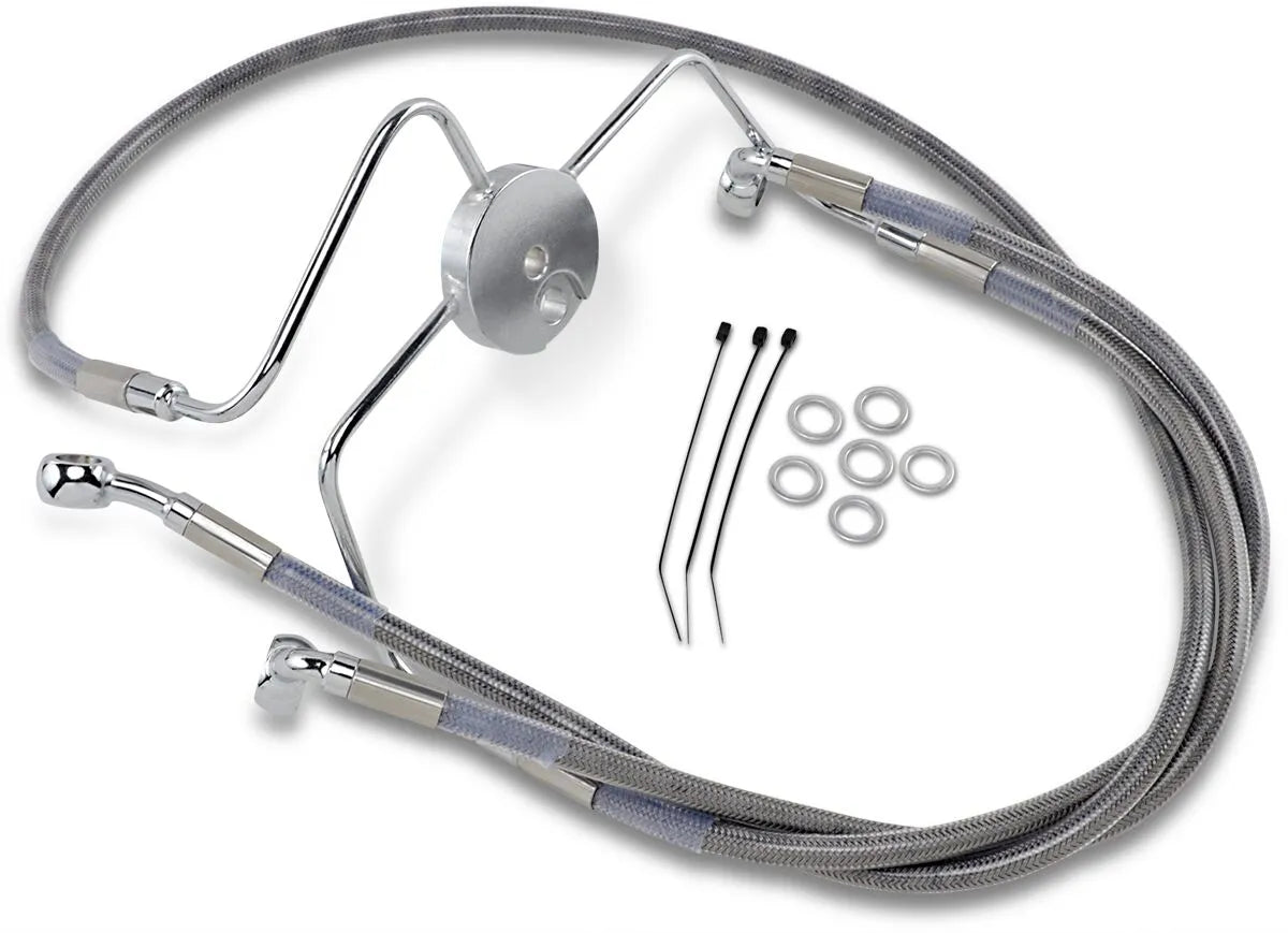 Drag Specialties Extended Brake Line Kit - Stainless Steel