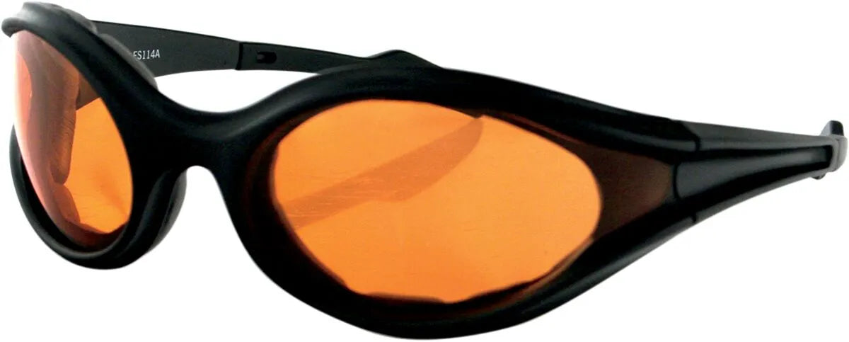 Bobster Foamerz Sunglasses Black with Amber Lens