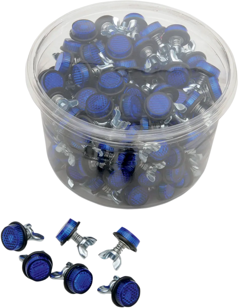 Chris Products License Plate Reflectors - Blue