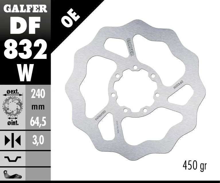 Galfer Wave Brake Rotor For Motorcycle - Front