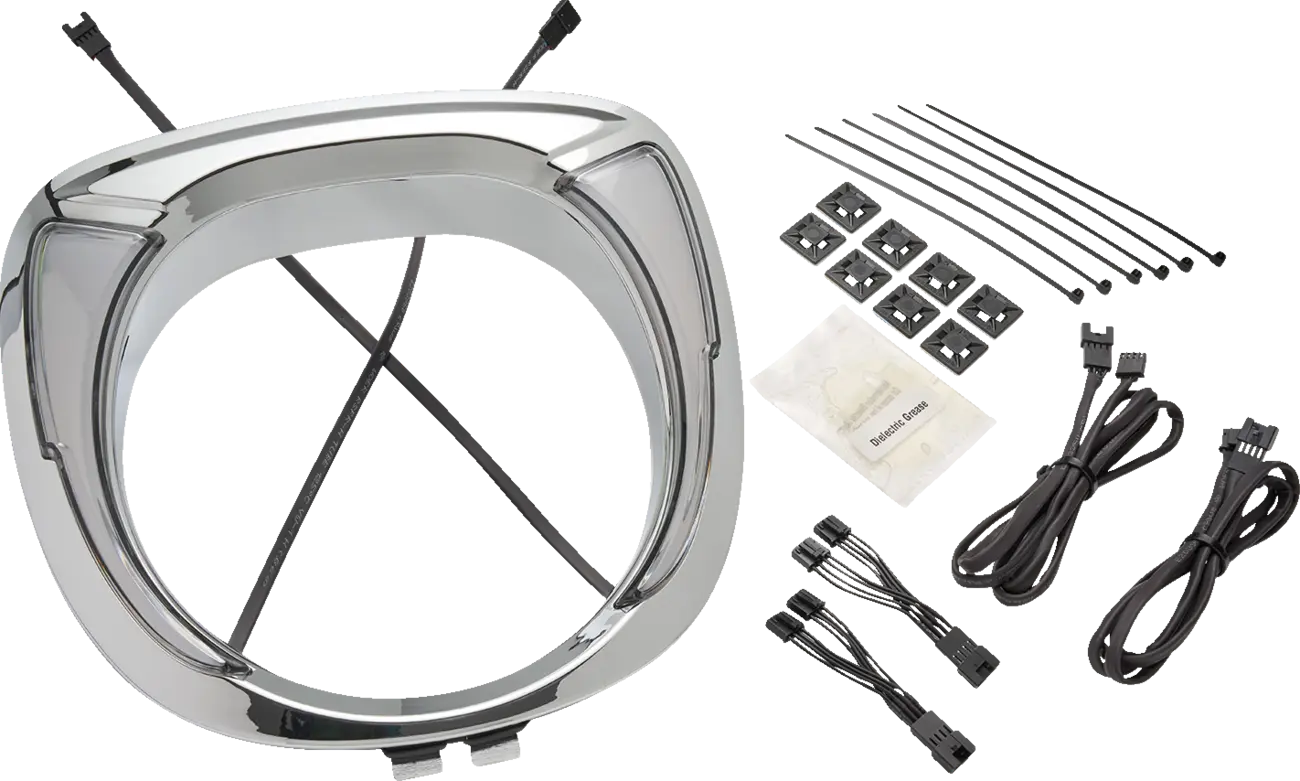 Ciro Headlight Bezel - Chrome With Amber/white Leds