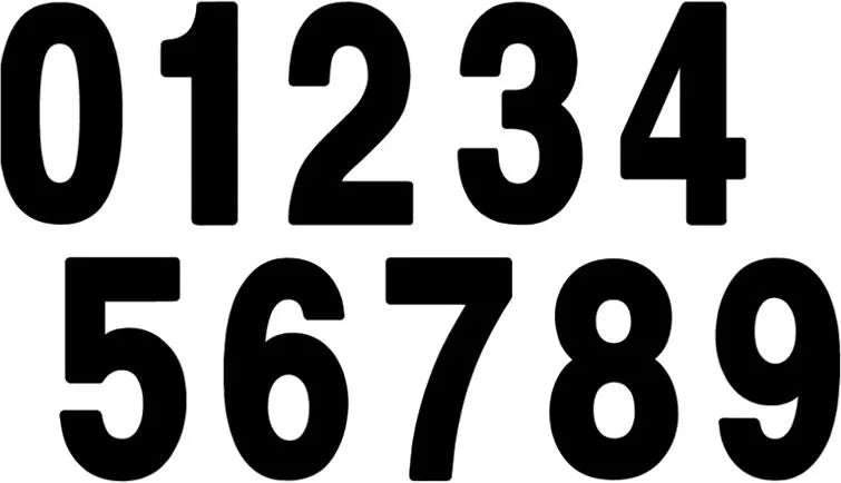 Factory Effex Pro Numbers Plate Graphic - Black 5"