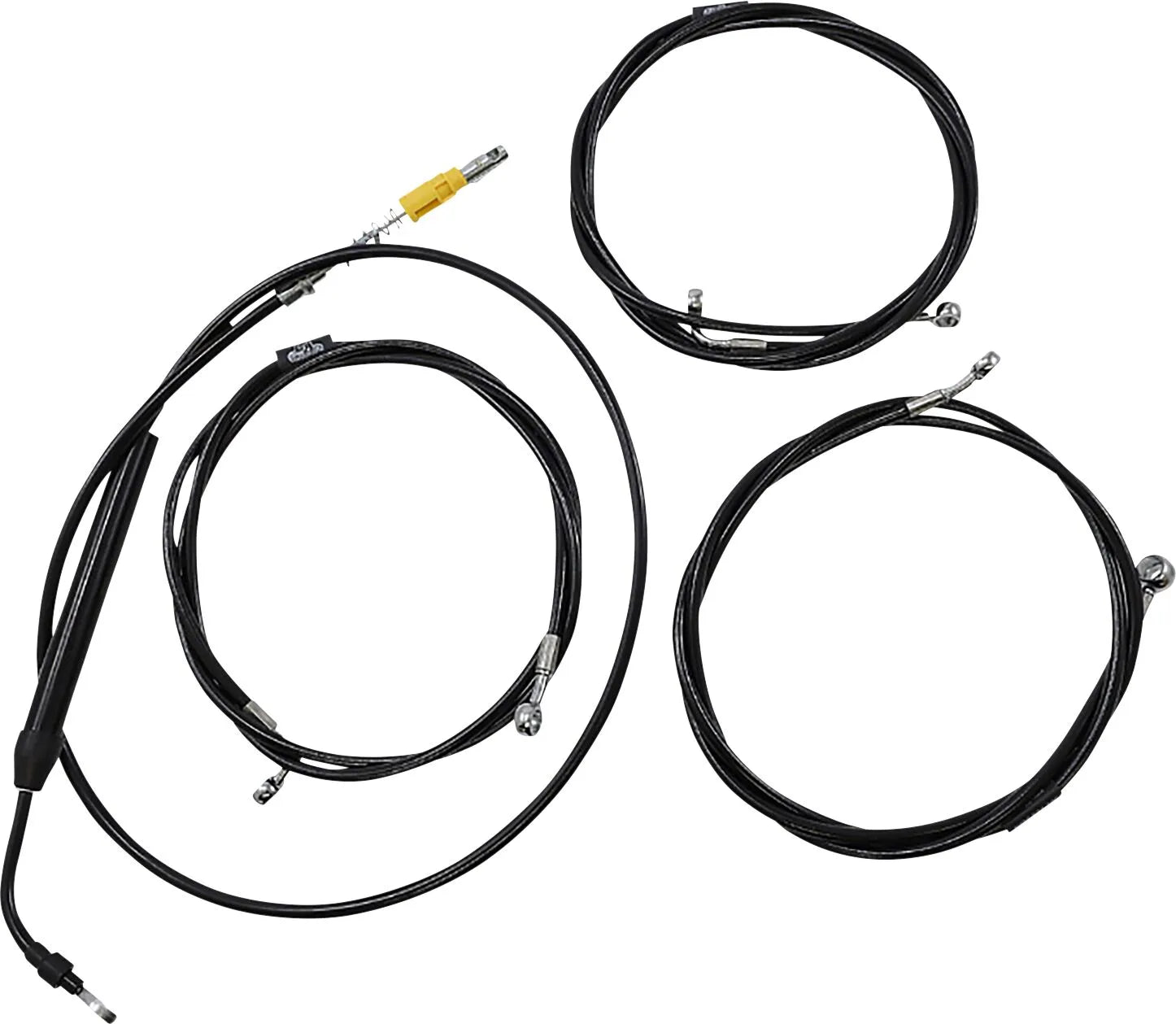 La Choppers Midnight Braided Handlebar Cable/Brake Line Kit